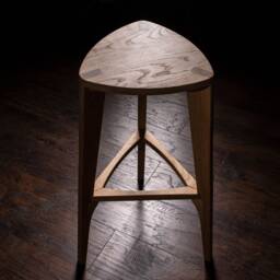 Solid Oak Bar Stool - Natural Handcrafted Elegance - thumbnail 2