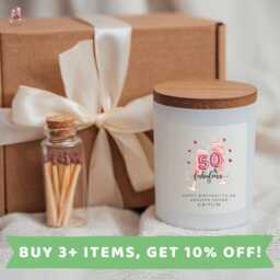 Friend 50Th Birthday Candle Gift Set Box Gifts Present Friends 50 A