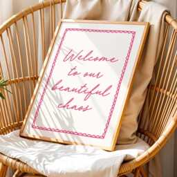 Welcome To Our Beautiful Chaos Art Print, Funny Hallway Quote Wall Trendy Aesthetic Decor - thumbnail 3