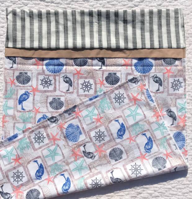 Nautical Beach Pillowcase For A Standard Pillow - image 1