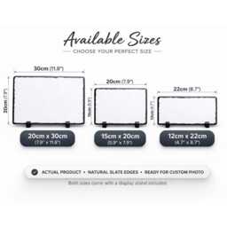 Personalised Photo Slate - Custom Memorial, Wedding, Family, Pet Stone Plaque - thumbnail 3