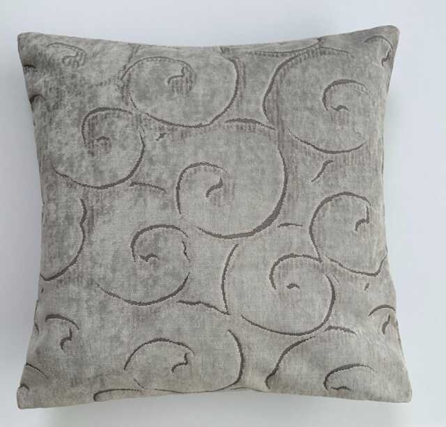 Beige Velvet Cushion Cover, Jacquard Ikat Cushion, Decorative Pillow Pillowcase 17''x17''/44x44 cm - image 1