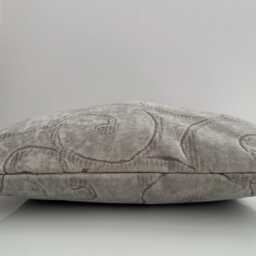 Beige Velvet Cushion Cover, Jacquard Ikat Cushion, Decorative Pillow Pillowcase 17''x17''/44x44 cm - thumbnail 3
