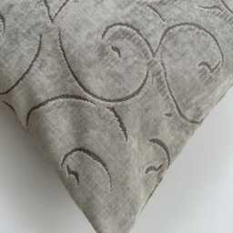 Beige Velvet Cushion Cover, Jacquard Ikat Cushion, Decorative Pillow Pillowcase 17''x17''/44x44 cm - thumbnail 2