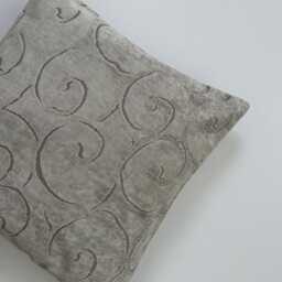 Beige Velvet Cushion Cover, Jacquard Ikat Cushion, Decorative Pillow Pillowcase 17''x17''/44x44 cm - thumbnail 4