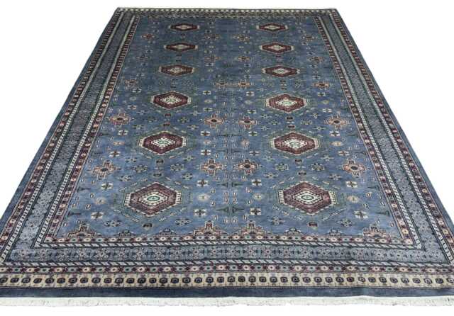 8x11 Gray Color Bokhara Rug - 2.50x3.00 Kids Room Luxury Area Turkish Fine Quality Afghan - image 1