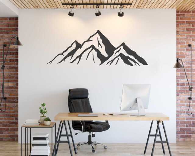 Minimalist Mountain Vinyl Wall Decal Nature Landscape Art - image 1