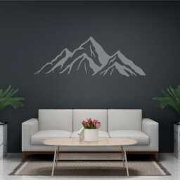 Minimalist Mountain Vinyl Wall Decal Nature Landscape Art - thumbnail 3