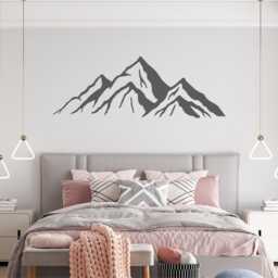 Minimalist Mountain Vinyl Wall Decal Nature Landscape Art - thumbnail 2