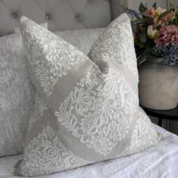 Embroidered Damask Cushion Cover 22