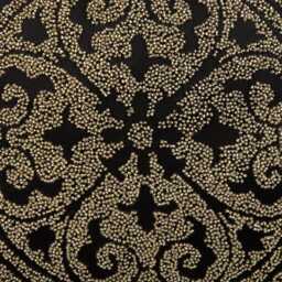Black Gold Seed Bead Embroidered Pillow Cover Luxury Satin Accent - Bmcc011 - thumbnail 3