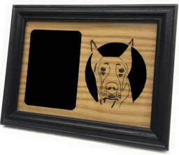 Dog Portrait Picture Frame - 5x7 Holds 3x4 Photo Lover Gift, Memorial, Puppy Frame, Loss Mans Best Friend - thumbnail 1