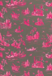 Coromandel in Fuchsia Grey -Pillow Covers - thumbnail 1