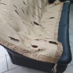 Leather Blanket, Beige Sofa Throw Cover, Couch Throws - thumbnail 4