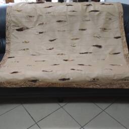 Leather Blanket, Beige Sofa Throw Cover, Couch Throws - thumbnail 3