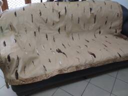 Leather Blanket, Beige Sofa Throw Cover, Couch Throws - thumbnail 1