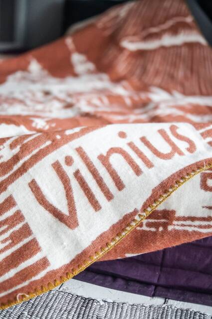 Personalized Bamboo Throw Blanket Vilnius Pattern, Summer Picnic Blanket - image 1