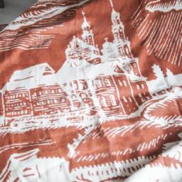 Personalized Bamboo Throw Blanket Vilnius Pattern, Summer Picnic Blanket - thumbnail 3