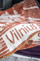 Personalized Bamboo Throw Blanket Vilnius Pattern, Summer Picnic Blanket - thumbnail 1