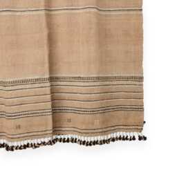 Rust Orange Indian Wool Throw Blanket, Handwoven Couch Coverlet With Warm Bedroom Accent - Sunstone - thumbnail 3