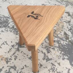 The Fine Wooden Articles Mummy's Solid Oak Personalised Engraved Milking Stool - thumbnail 3