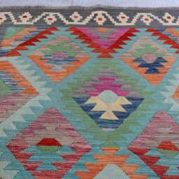 4'9x6'7 Ft New Maimana Kilim Rug, Afghan Tribal Flatweave Turkmen Oriental Rug, Vintage Rug For Bedroom, Livingroom - thumbnail 3