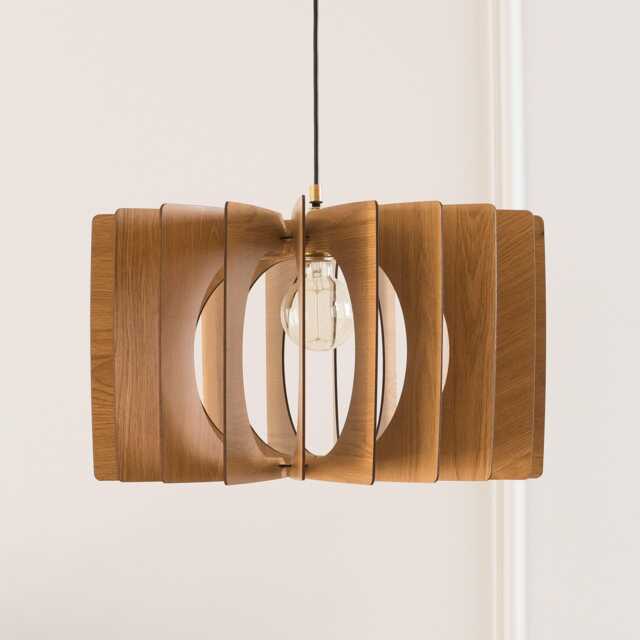 Wooden Ceiling Light, Pendant Lamp, Wood Chandelier, Handmade Kitchen Island, Mid Century Design, Living Room Nordic Style - image 1
