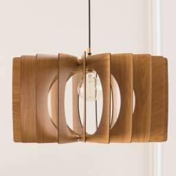 Wooden Ceiling Light, Pendant Lamp, Wood Chandelier, Handmade Kitchen Island, Mid Century Design, Living Room Nordic Style - thumbnail 2