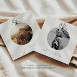 Personalised Photo Christmas Card, Festive Gift, Family Portrait Holiday Winter Merry Xmas, Husband Wife Friends - thumbnail 2