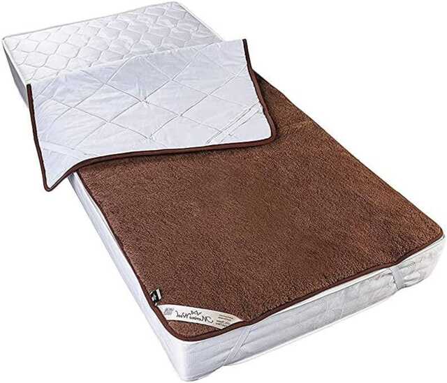 Camel Merino Wool Mattress Topper, Bed Sheet With Corner Straps , Reversible Cotton Side , All Seasons Double King Comforter - image 1