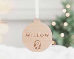Rabbit Bunny Christmas Bauble - Tree Ornament Xmas Decoration