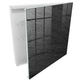 Gray Stone Wall Mounted Key Cabinet, Black Box For Home, Abstract Textures, People Who Value Minimalism - thumbnail 2