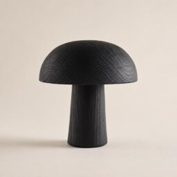 Wood Table Lamp, Minimal Nordic Living Room, Handmade Sculpture, Mid-Century, Desk Design - thumbnail 2