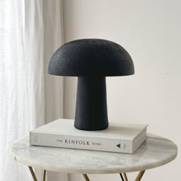 Wood Table Lamp, Minimal Nordic Living Room, Handmade Sculpture, Mid-Century, Desk Design - thumbnail 4
