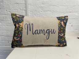 William Morris Strawberry Thief Tapestry Mother's Gift, Personalised Cushion, Gift For Mum - thumbnail 1