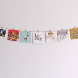 Silver Star Christmas Card Display, Festive Wall Hanging, Holiday Hanger Decoration - thumbnail 2