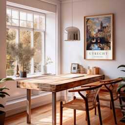 Utrecht Canals Poster Dutch Travel Print, Europe Wall Art - thumbnail 3