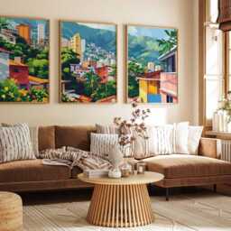 Set Of 3 Caracas Posters, Venezuela Travel Prints, South America Wall Art, Cityscape Decor, Gift, Art - thumbnail 2