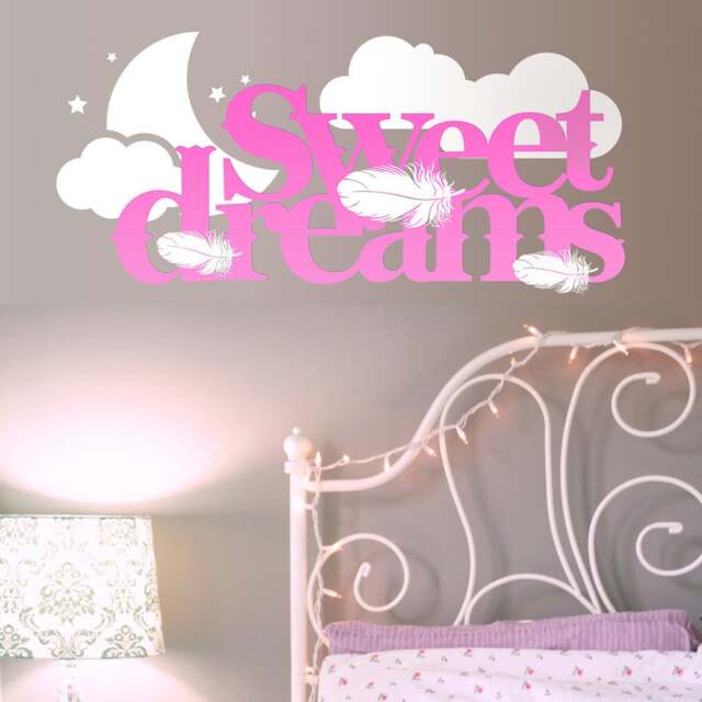 Sweet Dreams Vinyl Wall Art Sticker Modern Quote Home Kids Bedroom Decals Decoration - image 1