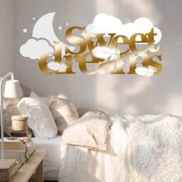 Sweet Dreams Vinyl Wall Art Sticker Modern Quote Home Kids Bedroom Decals Decoration - thumbnail 3