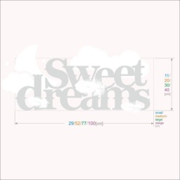 Sweet Dreams Vinyl Wall Art Sticker Modern Quote Home Kids Bedroom Decals Decoration - thumbnail 2