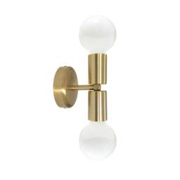 Minimal Vanity Light Double Wall Sconce Modern Lamp Mid Century Edison Lighting - thumbnail 2