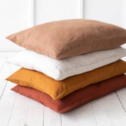 Linen Pillow Shams. Pillow Cases. Bedding. Stonewashed Linen Envelope Closure Cover. Standard Pillow. Queen King Size - thumbnail 3