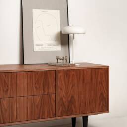 "Sideboard, Tv Cabinet, Stand Walnut Veneer 4 Drawers & Doors ""Veronica" - thumbnail 3