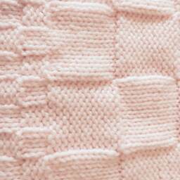New Born This Is A Hand Knitted Baby Blanket in Pink, Blue Or White. It 25 Inches By Inches. Perfect Size For Stroller - thumbnail 2