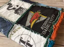 T Shirt Rag Quilt, Memory Blanket, Graduation Gift, High School Stadium Christmas College Gift