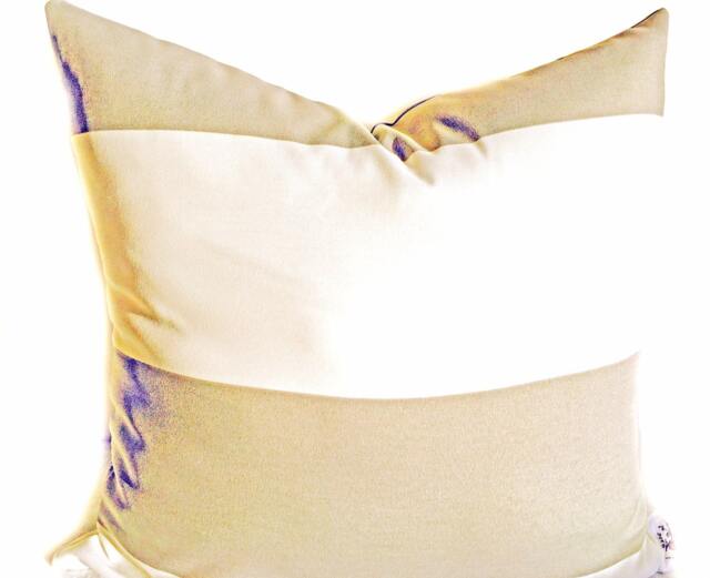 Custom Outdoor Indoor Pillow Cover Sham - Tan Khaki Sand Navy Indigo Blue 16x16 18x18 - image 1