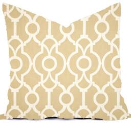 Custom Outdoor Indoor Pillow Cover Sham - Tan Khaki Sand Navy Indigo Blue 16x16 18x18 - thumbnail 3