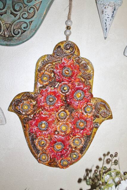 Large Stone Hamsa Wall Hanging Handmade Home Decor - image 1