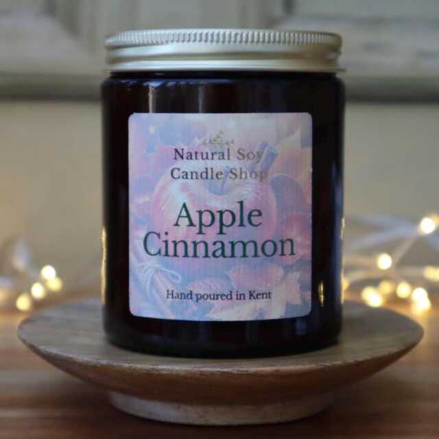 Apple Cinnamon Candle, Luxury Home Fragrance Gift - image 1